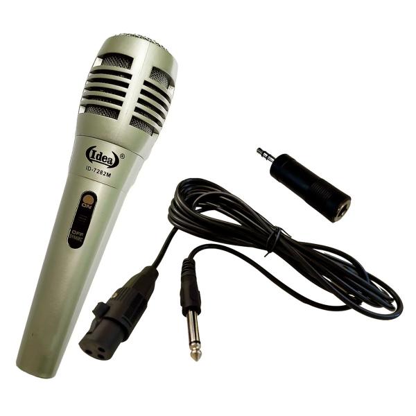 Imagem de Microfone Dinâmico Ideal Para Karaoke Com Fio P10 Cabo 3m