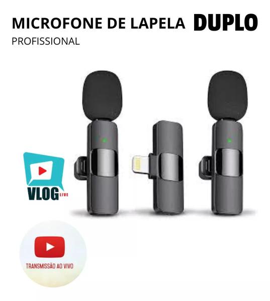 Imagem de Microfone Duplo de Lapela Profissional Android B-Max