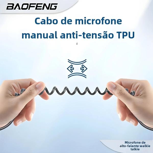 Imagem de Microfone Duplo Portátil PTT à Prova d'Água para Baofeng UV-82, UV-16, 888S e UV-9R