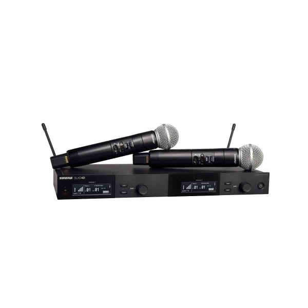 Imagem de Microfone duplo sem fio bastão shure slxd24dbr/sm58-g58