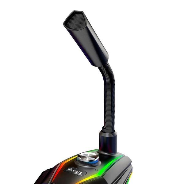 Imagem de Microfone Gamer Bright, Rgb, Usb, Preto - 604