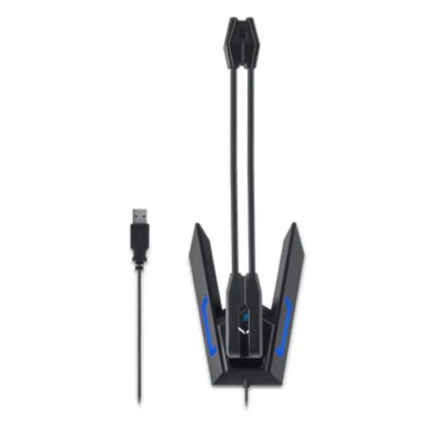 Imagem de Microfone Gamer Com Led Warrior Olier Preto Usb Ph255 Multilaser