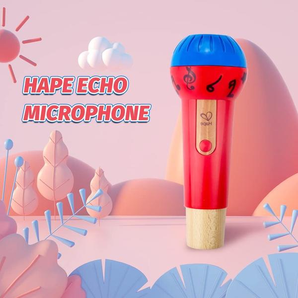 Imagem de Microfone Hape Mighty Echo  Amplificador de voz sem bateria  crianças+1 ano, vermelho (modelo: E0337)