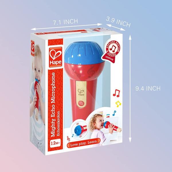 Imagem de Microfone Hape Mighty Echo  Amplificador de voz sem bateria  crianças+1 ano, vermelho (modelo: E0337)