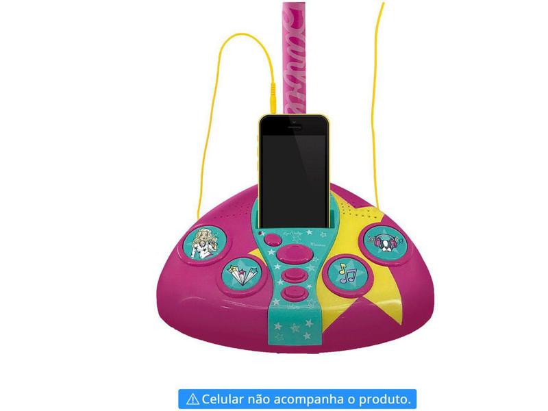 Imagem de Microfone Infantil Barbie Fabuloso com Pedestal - Fun