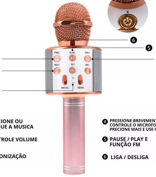 Imagem de Microfone Karaoke Bluetooth Usb Led: Potencialize Sua