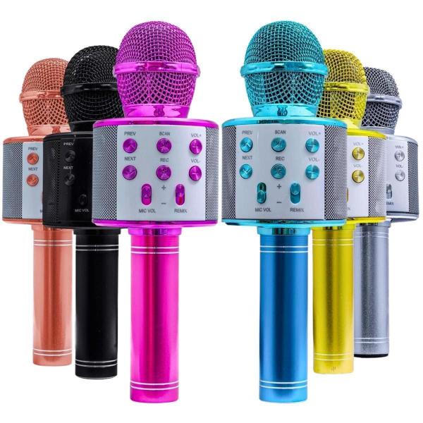 Imagem de Microfone Karaoke Infantil Usb Bluetooth Caixa De Som Preto