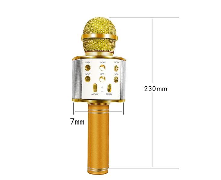 Imagem de Microfone Karaokê Infantil Ws-858 Sem Fio com Bluetooth e Alto Falante