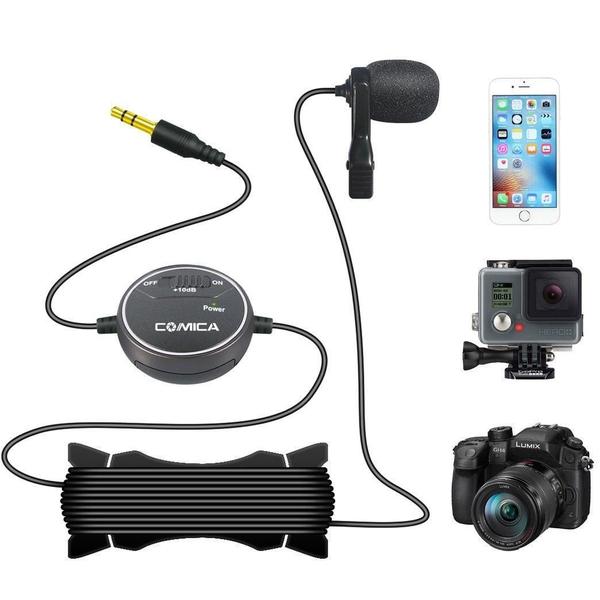 Imagem de Microfone Lapela Comica 6M P/Dslr,Smartphone,Notebook,Tablet