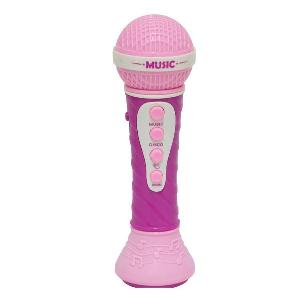 Imagem de Microfone Musical Rosa com Luz e Som, BBR Toys