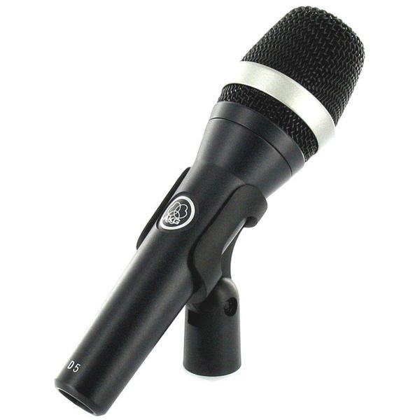 Imagem de Microfone Profissional AKG D5 Vocal Dinâmico Supercardioide de Mão com Adaptador para Pedestal
