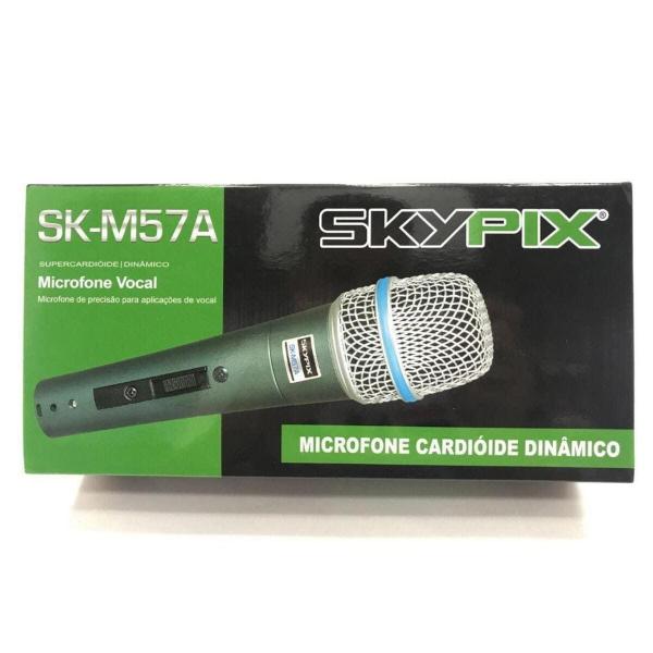 Imagem de Microfone Profissional Skypix SK-M57A Dinâmico Cardióide Com Cabo