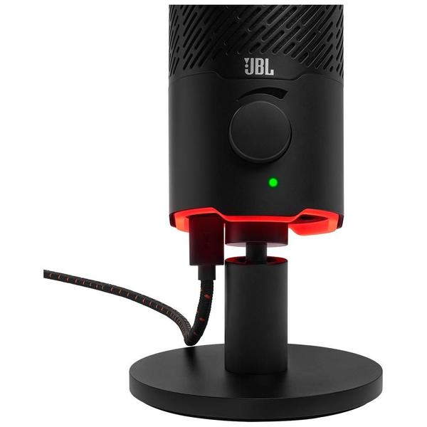 Imagem de Microfone Quantum Stream JBL Podcast, USB, RGB, Otimizado pra PC/MAC/PS5/PS4/Nintendo Switch, Montagem Universal, Metálico - JBLQSTREAMBLK