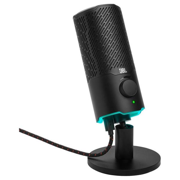 Imagem de Microfone Quantum Stream JBL Podcast, USB, RGB, Otimizado pra PC/MAC/PS5/PS4/Nintendo Switch, Montagem Universal, Metálico - JBLQSTREAMBLK