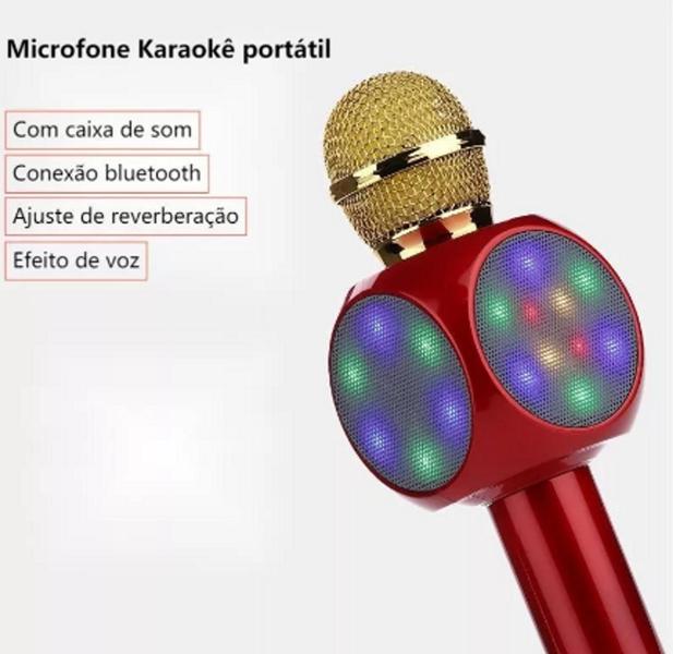 Imagem de Microfone S/ Fio Profissional Karaoke Bluetooth