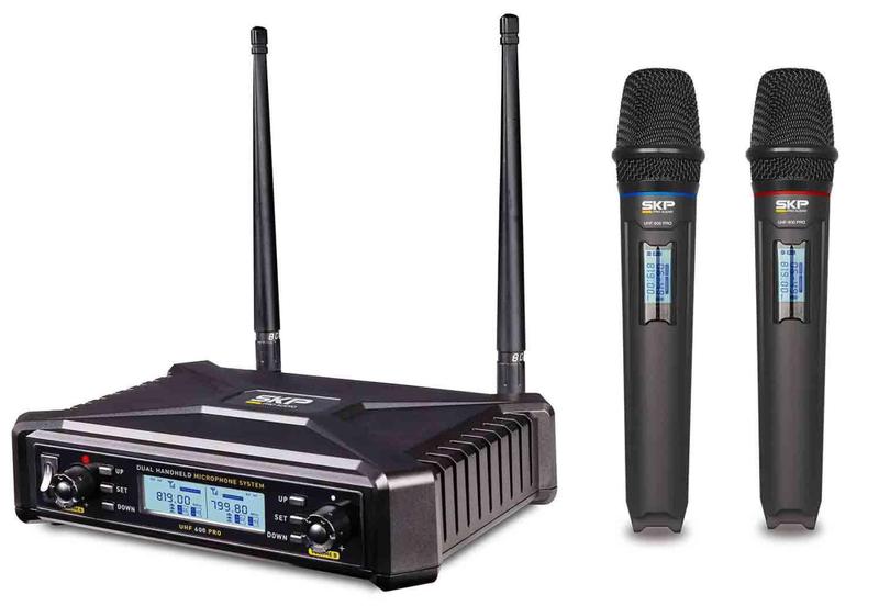 Imagem de Microfone Sem Fio com trasmissão digital UHF 600 Pro - SKP