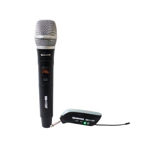 Imagem de Microfone Sem Fio Digital 25 Freq Receptor Livre Soundvoice