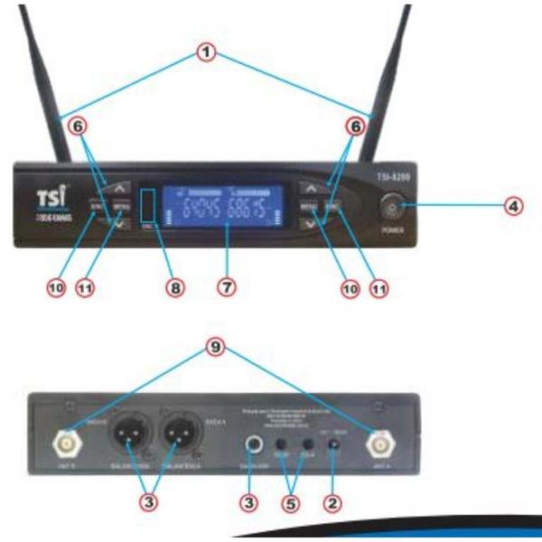 Imagem de Microfone sem Fio Duplo de Mão 8299-UHF - TSI