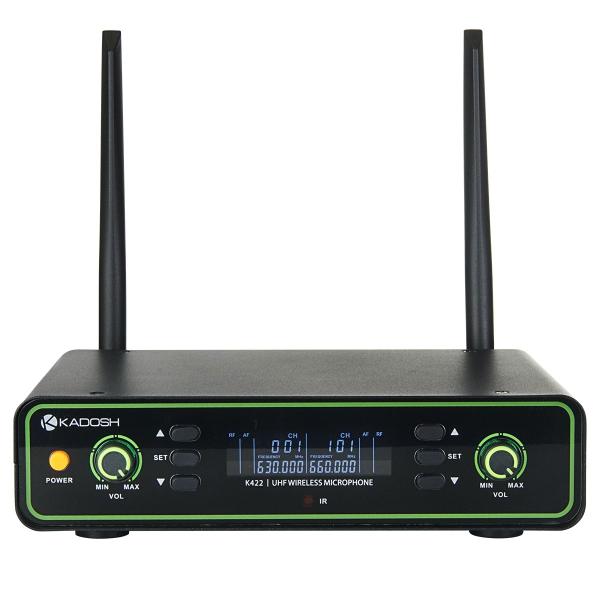 Imagem de Microfone Sem Fio Duplo De Mão Uhf 200 Canais Kadosh K-422m Cor Preto