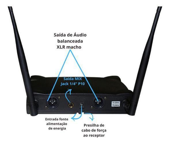 Imagem de Microfone Sem Fio Duplo De Mão Uhf Uh02Mm Lyco Profissional