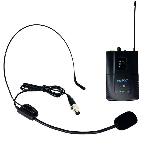 Imagem de Microfone Sem Fio Duplo Headset Bodypack Digital Le Son LS-902 HD-750D+ Preto