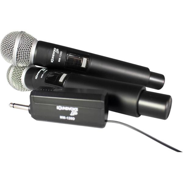 Imagem de Microfone Sem Fio Duplo Portátil Vhf Mm120D Soundvoice Lite