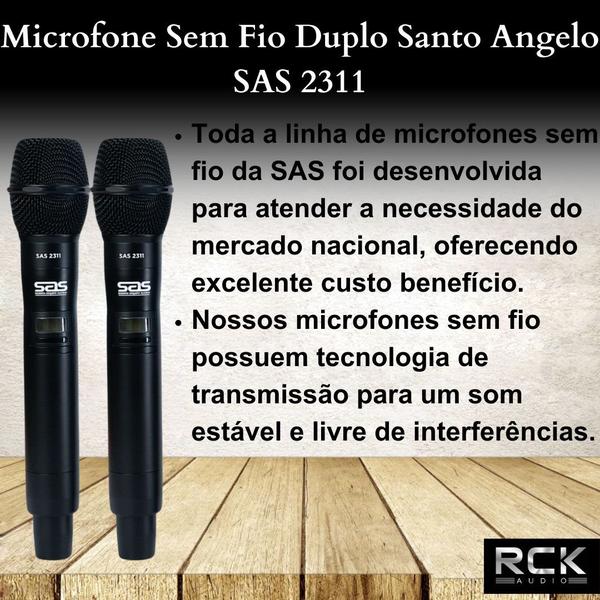 Imagem de Microfone Sem Fio Duplo Santo Angelo SAS 2311