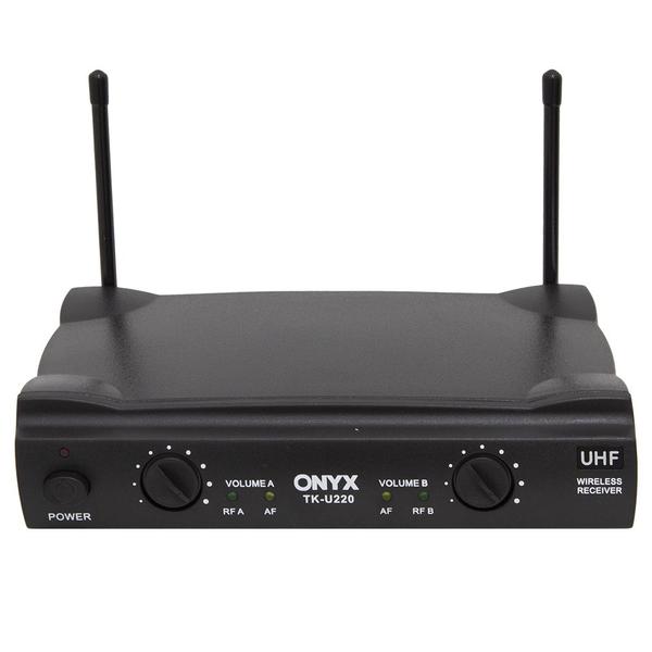 Imagem de Microfone sem Fio Duplo TK U220 UHF Onyx