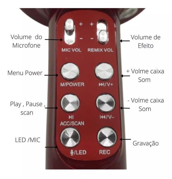 Imagem de Microfone Sem Fio  Karaokê A-915( Cód: MC A-915 )