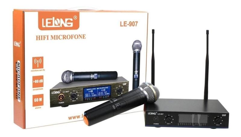 Imagem de Microfone Sem Fio Lelong Le907 Profissional Le-907 Igreja