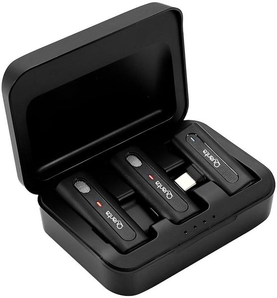 Imagem de Microfone Sem Fio Quanta Dual Multi Dispositivo QTMDM20 Preto