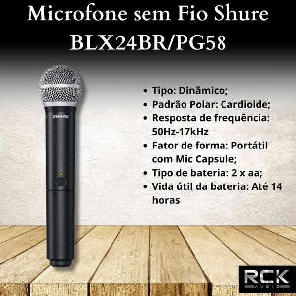 Imagem de Microfone sem Fio Shure BLX24BR/PG58