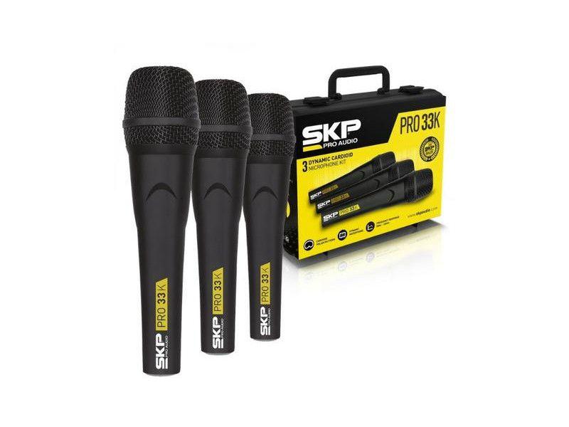 Imagem de Microfone skp pro 33k kit c/ 3 peças profissional com case