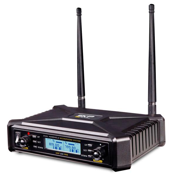 Imagem de Microfone Uhf-600 Duplo De Mão Multifrequência Sem Fio Sauhf600pro