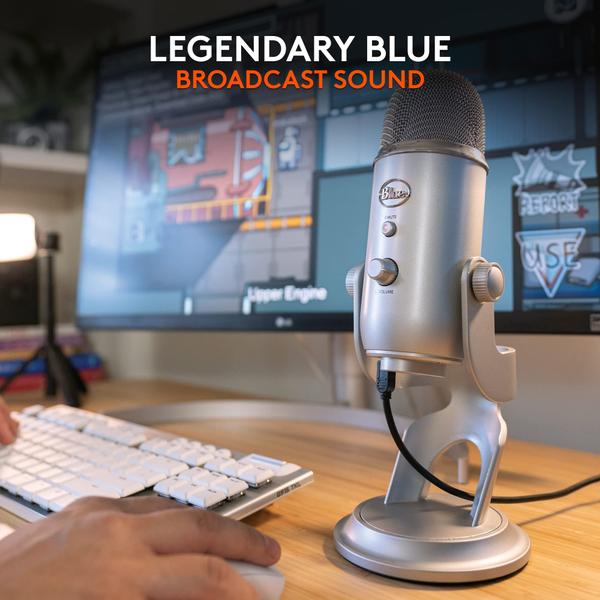 Imagem de Microfone USB Logitech para criadores Blue Yeti para jogos