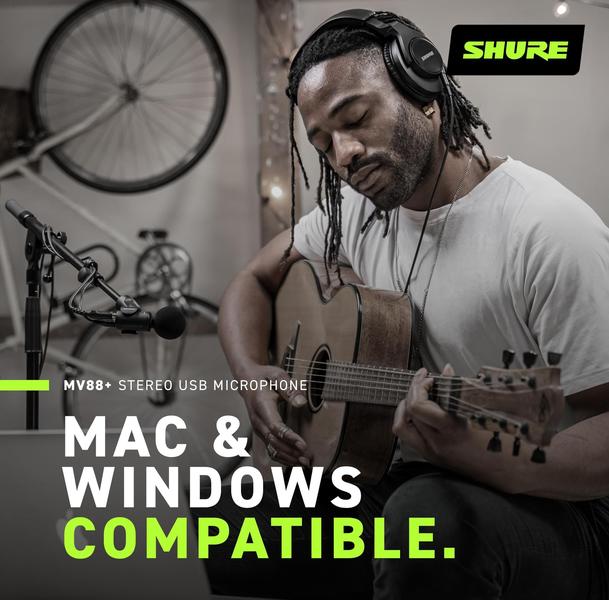 Imagem de Microfone USB Shure MV88+ estéreo para streaming preto