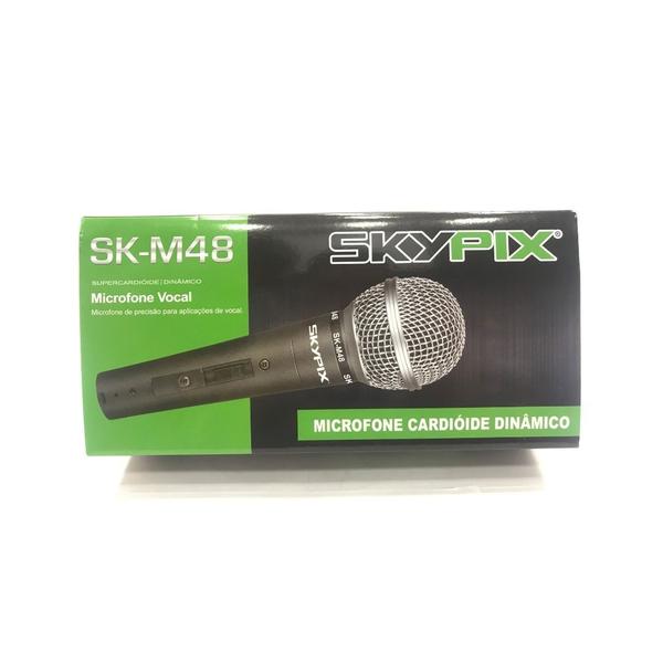 Imagem de Microfone Vocal SK-M48 Dinâmico com Cabo e Cachimbo - SKYPIX