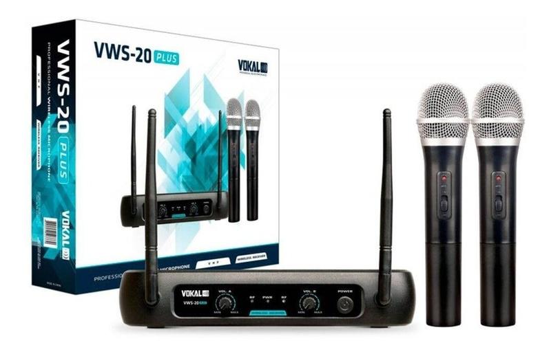 Imagem de Microfone Vokal VWS-20 s/fio VHF Duplo