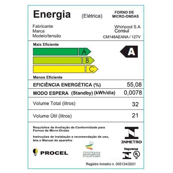 Imagem de Microondas Consul de Embutir 32 Litros CM146AE