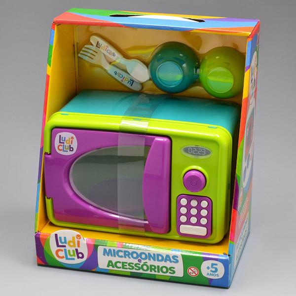 Imagem de Microondas de brinquedo luz e som Infantil com Acessorios Ludi  0511-Usual 