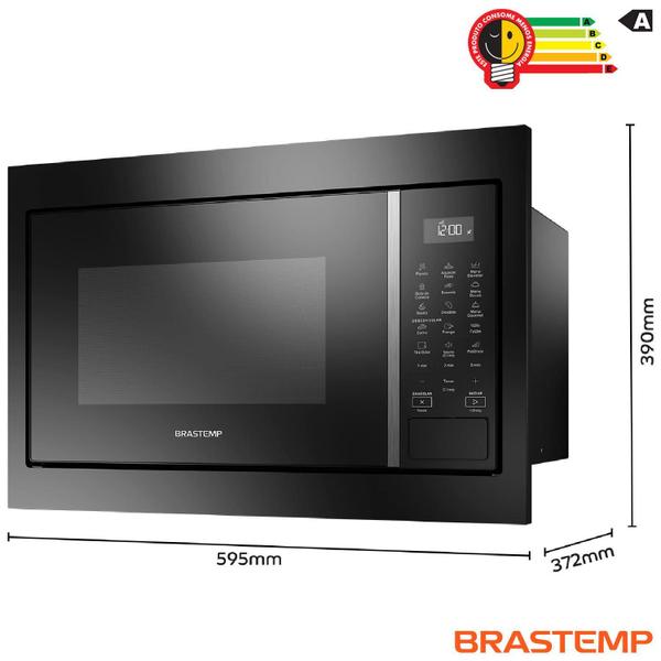 Imagem de Microondas de Embutir Brastemp 32L Preto 110v BM146 (BM146AE)