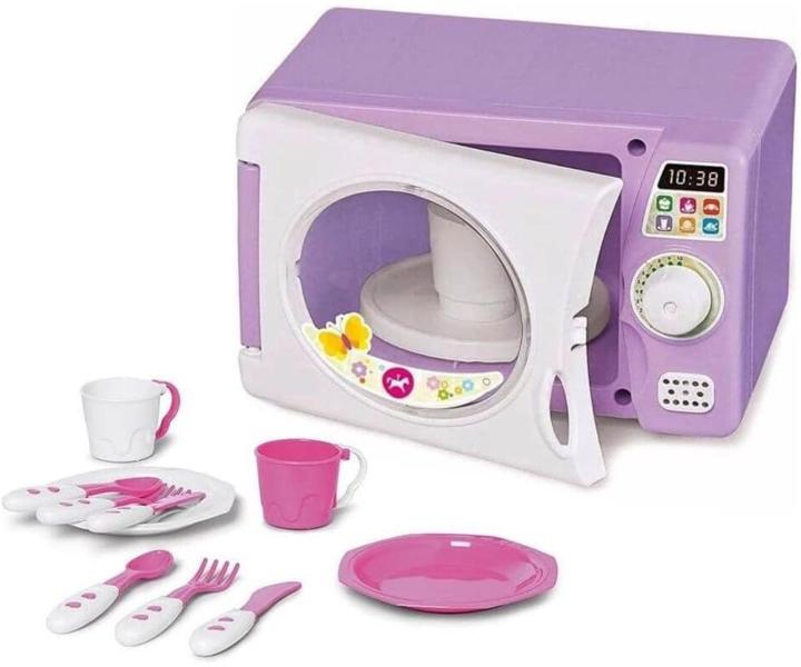 Imagem de Microondas Infantil Kit Micro-ondas Completo Com Som e Acessórios Brinquedo Para Crianças +3 Anos