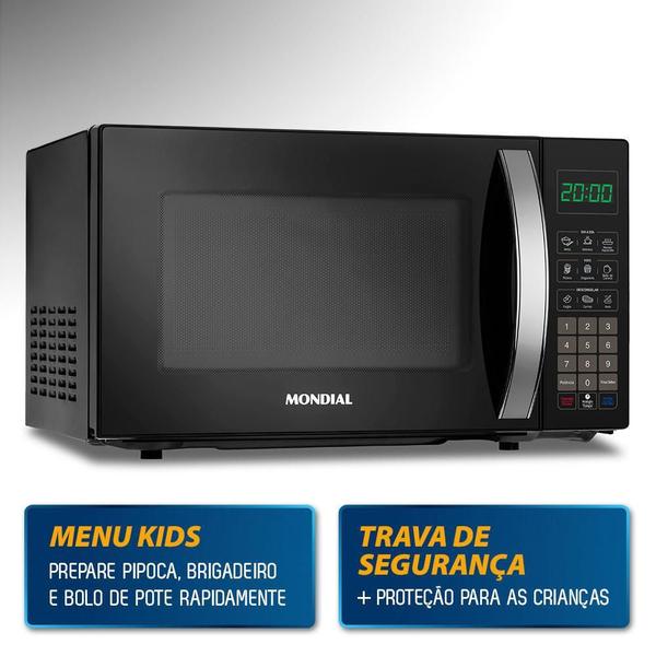 Imagem de MicroOndas Mondial 21 Litros Preto Tira Odor Mo0121B 110V