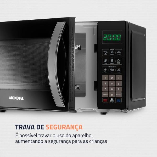 Imagem de Microondas Mondial MO 01 21 B 1200W 21 Litros 127v Black Loi