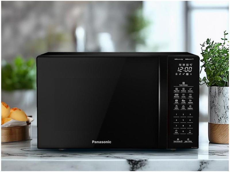 Microondas Panasonic Dupla Refeição 34L Black Glass - NN-ST66NBRU