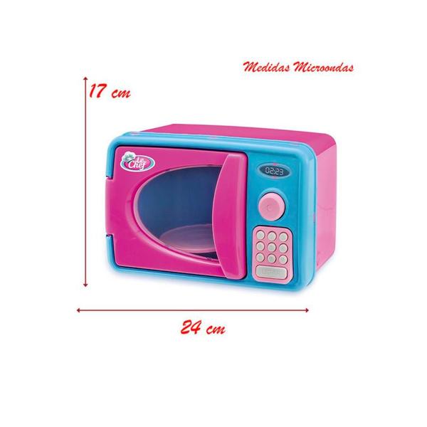 Imagem de Microondas Usual Brinquedos com Luz a Som - Azul/rosa-Usual Brinquedos