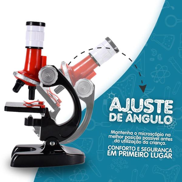 Imagem de Microscópio De Brinquedo Educativo Pedagógico Ensino 1200x