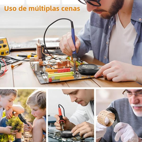 Imagem de Microscópio Digital 1080p com Tela de 2 Polegadas e 500x de Ampliação - Ideal para Reparo Eletrônico