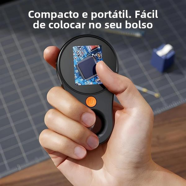 Imagem de Microscópio Digital 500x com 8 Luzes - 2MP, 600mAh - Ideal para Reparo Eletrônico e Inspeção de Moedas