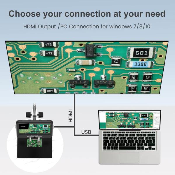 Imagem de Microscópio digital Andonstar AD207S PRO 330X HDMI 2160P UHD